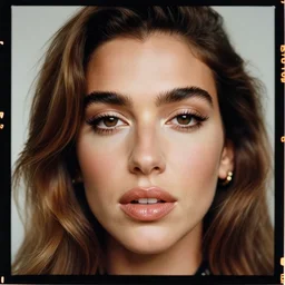 kodak portra 4 0 0, 8 k, highly detailed, britt marling style 3 / 4 photographic close - up face of a beautiful dua lipa with 1 9 5 0 s hairstyle, 1 9 5 0, 1 9 5 0 s style, symmetrical, hasselblad x 1 d - 5 0 c, medium format. soft light