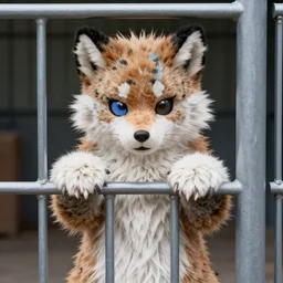 furry behind bars
