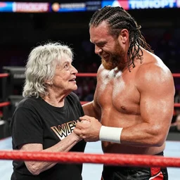 Dr. Phil getting wwf wrestling an old lady