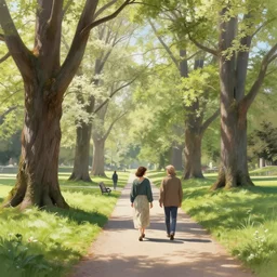 i walk in golden gate park under the trees. volumetric lighting, spring, nice weather, realistic illustration, perfectly shaded, soft painting, art, intricate, elegant, highly detailed, digital painting, artstation, concept art, smooth, sharp focus, illustration, art by artgerm and greg rutkowski and fra angelico and alphons mucha