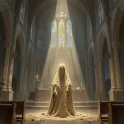 sandman in the church, ultra detailled, epic light, digital painting