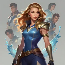 Splash art of Amber Heard from league of legends by Alex Flores, Chengwei Pan, Bo Chen, Jennifer Wuestling, 4K, UHD, High quality, Trending on Artstation HQ; Foreground : Amber Heard alone ; Background : nothing