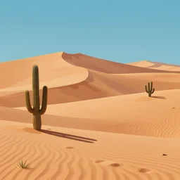 Desert, vector art, trending on artstation, 30mm, by Noah Bradley