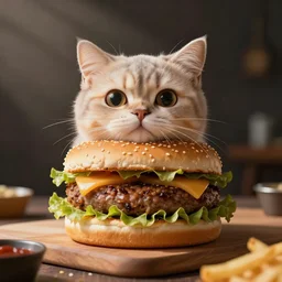 cute cat burger