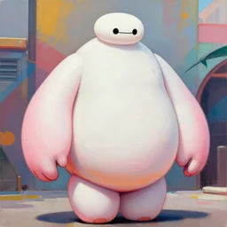 greg manchess portrait painting of baymax as overwatch character, medium shot, asymmetrical, profile picture, organic painting, sunny day, matte painting, bold shapes, hard edges, street art, trending on artstation, by huang guangjian and gil elvgren and sachin teng