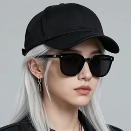 **portrait of Ciri, in a black cap, in sunglasses, with earrings, ultra detailed, high quality, concept art, realistic, high rendering,