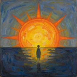 a sun on the horizon miracle of life, by paul klee