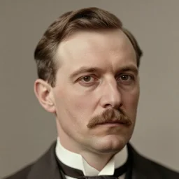 A photograph portrait of Jerma985 with slicked back hair in the early 1900s, taken in the early 1900s, grainy, taken on a early 1900s Kodak Camera, realistic, hyperrealistic, very realistic, highly detailed, very detailed, extremely detailed, detailed, digital art, trending on artstation