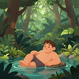 !!! gediminas pranckevicius!!! pond in a jungle, artwork, global illumination