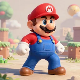 realistic gritty Super Mario 64