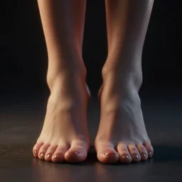 closeup shot of a woman's feet, dramatic lighting, cinematic, high contrast, octane render, cgsociety, artstation, 4k