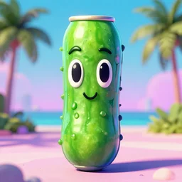 miami vaporwave pickle, trending on artstation, 4 k