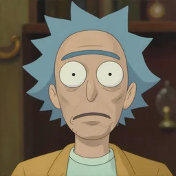 rick sanchez, baroque oil painting illustration concept art key visual portrait symmetrical perfect face fine detail delicate features quiet gaze bokeh trending pixiv fanbox by makoto shinkai takashi takeuchi studio ghibli