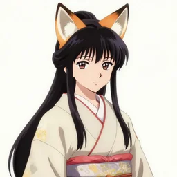 An anime portrait of Ssunbiki as a beautiful Japanese noblewoman with fox ears wearing a silk kimono, by a professional manga illustrator, Stanley Artgerm Lau, WLOP, Rossdraws, James Jean, Andrei Riabovitchev, Marc Simonetti, and Sakimichan, tranding on artstation