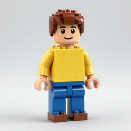 digital art of a man made of legos
