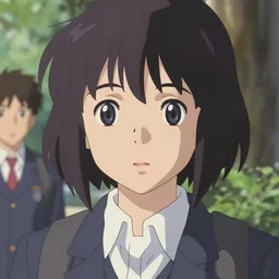 close - up, accurately shaped face, volumetric light, posing in school uniform. by takashi takeuchi, yoshiyuki sadamoto, amagaitaro, makoto shinkai, krenz cushart, asao urata, pixiv. 9 0 s