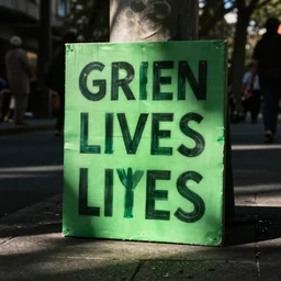 photo, green lives matter, street
