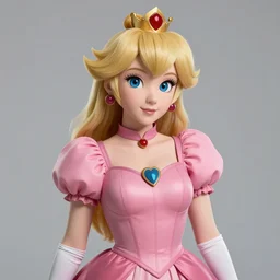 hyper realistic princess peach portrait, tight push up bra, bust, medium shot, trending on artstation