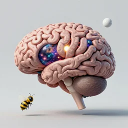 an impossible digital art painting of the cosmos inside and around the brain, beeple and jean giraud, conceptual, abstract geometrical shapes, cinema 4 d