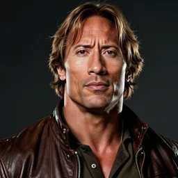 portrait of Dwayne Johnson playing Han Solo