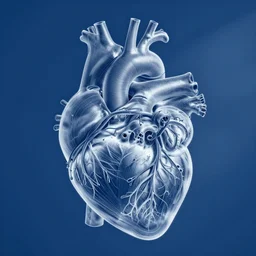 blueprint of anatomical heart
