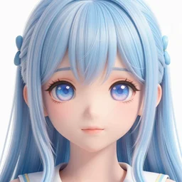 the most beautiful cute anime girl portrait with highly detailed eyes, professional 3 d visualisation in pastel colours, by wlop, intricate linework, trending on artstation, unreal engine 5 highly rendered