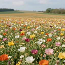 A flower field. Highly Detailed. Masterpiece. By Jeffrey Smith