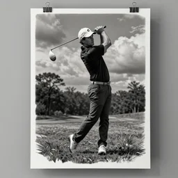 asset sheet, material study ( caricature ) golfer by mark ryden dark foreboding