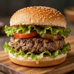 burger made of meat
