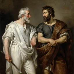 Richard Schmid and Jeremy Lipking portrait painting classic Abraham and Isaac from the Bible
