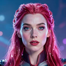 cosmic maiden, head shot, mcu, realistic face, crystal, bright neon colors, highly detailed, cinematic, eyvind earle, tim white, philippe druillet, roger dean, lisa frank, aubrey beardsley