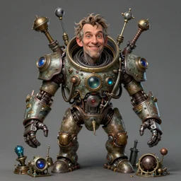 beautiful goofy fantasy character portrait, ultra realistic, alien mechanic, wide angle, intricate details, the fifth element artifacts, highly detailed by peter mohrbacher, hajime sorayama, wayne barlowe, boris vallejo, aaron horkey, gaston bussiere, craig mullins