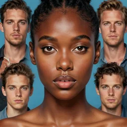 stunning goddess of beer portrait, clear eyes and dark skin. realistic, symmetrical face. art by bowater charlie, mark brooks, julie bell, arian mark, tony sandoval