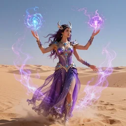epic arcane magic, channeling arcane magicks on a beautiful sunny day, awesome and wonderous mystical energy, in the desert, d & d fantasy digital painting, hd, 4 k, 8 k