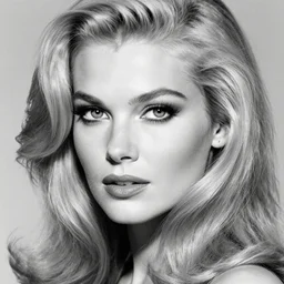 stunning portrait of a beautiful blonde woman by herb ritts. light eyes. glossy hair and makeup. supermodel. high fashion 1 9 6 0 s black and white photography. retro makeup. vogue. canon 5 0 mm f / 1. 6