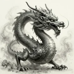 a beautiful illustration of a chinese ancient mythological dragon by brok hofer and keita okada, very detailed, trending on behance, hyperdetailed, digital art, 4 k wallpaper, lovecraftian