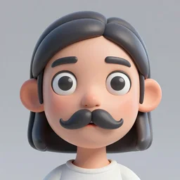 girl 3d [ three eyes, a nose, a mustache ] style hyperrealistic octane render