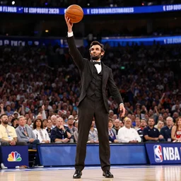 abraham lincoln shooting a free throw, 1 9 8 6 nba finals, nbc broadcast, associated press photo, character