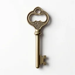 voxel skeleton key, studio product photography, isolated on a pure white background, centered, entire object in frame, sharp focus, soft studio lighting