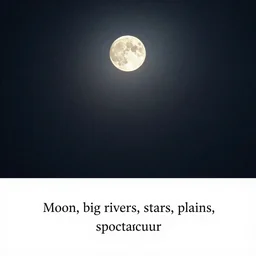 “Moon, big rivers, stars, plains, spectacular”
