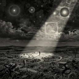the future, mixed media, esoteric, wallpaper, by tadanori yokoo, nam june paik, mariko mori