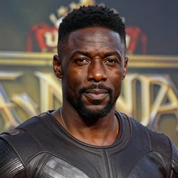 portrait of idris elba as t'challa, wakanda background, hyper realistic, ultra detailed, 8 k, no mask, masterpiece, trending on artstation