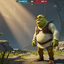 screenshot of valorant, shrek in the shot