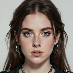 portrait painting of a biopunk lana del rey, sharp focus, award - winning, beautiful eyes, perfect eyes, trending on artstation, masterpiece, highly detailed, intricate. art by josan gonzales and moebius and deathburger