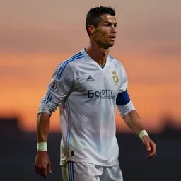 ronaldo luis nazario da lima, football player, sunset lights, haze, low contrast, digital painting, artstation, concept art, smooth, sharp focus, illustration, art by artgerm and greg rutkowski and alphonse mucha