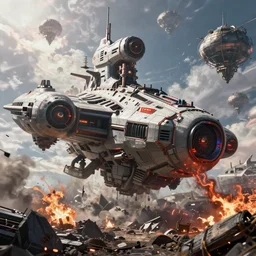 an epic 3 d render of a epic massive cyberpunk spaceship alien civilization futuristic hyper - realist post apocalypse nuclear war daylight interstellar scifi blockbuster cg vfx concept art riot cinematic bio hazard soviet by zdislaw beksinski and fvckrender and visualdon trending on cgsociety unreal engine 5