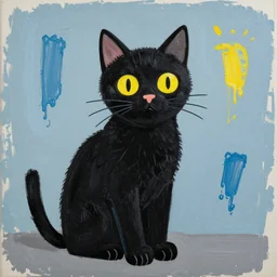 black cat by jean-michael basquiat