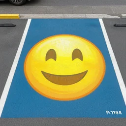 emoji of a parking lot painted by van goph