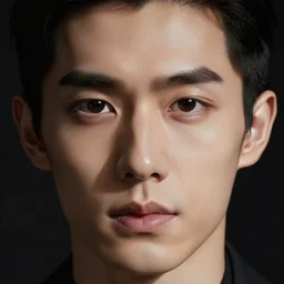 close up portrait in hd of a man's face, his skin is transparent