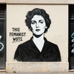 feminist street art graffiti inspired by the suffragist movement